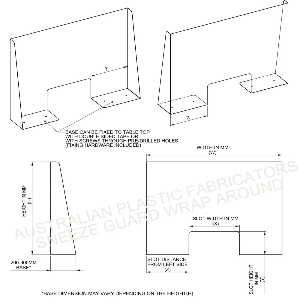 Sneeze Guard–Wraparound  