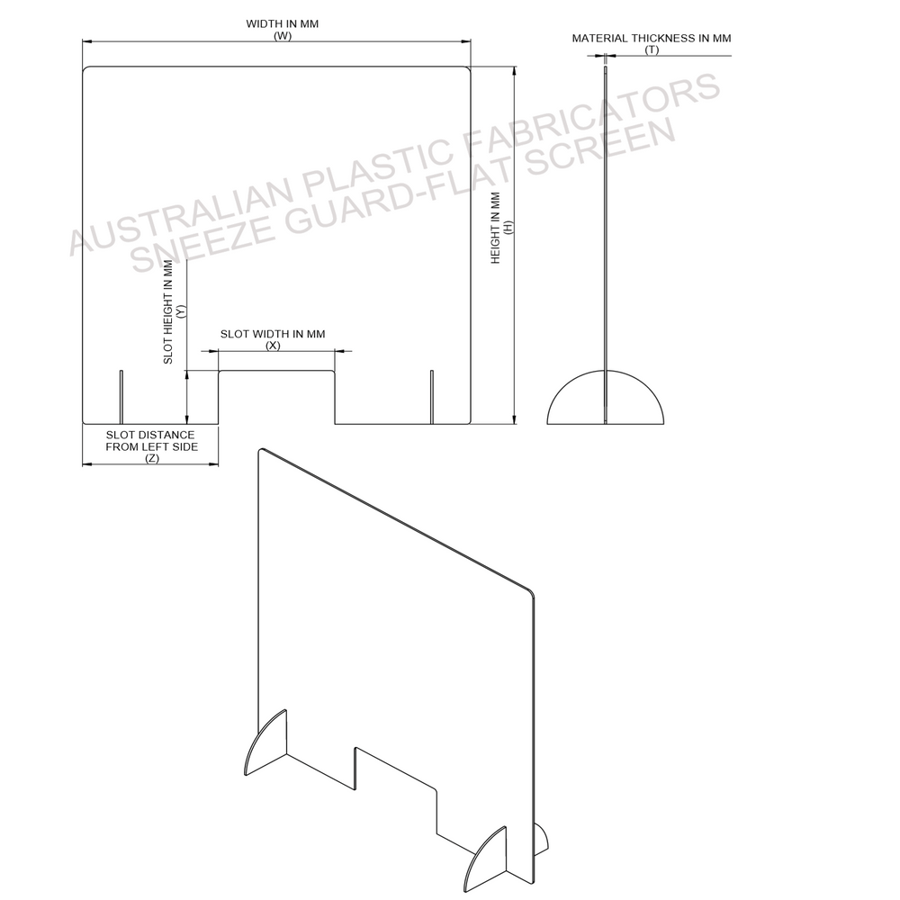 Sneeze Guard-Flat Screen  
