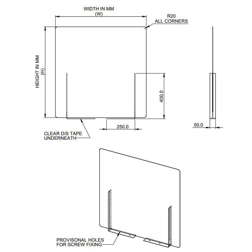Office Sneeze Guard-Desk Divider Screen