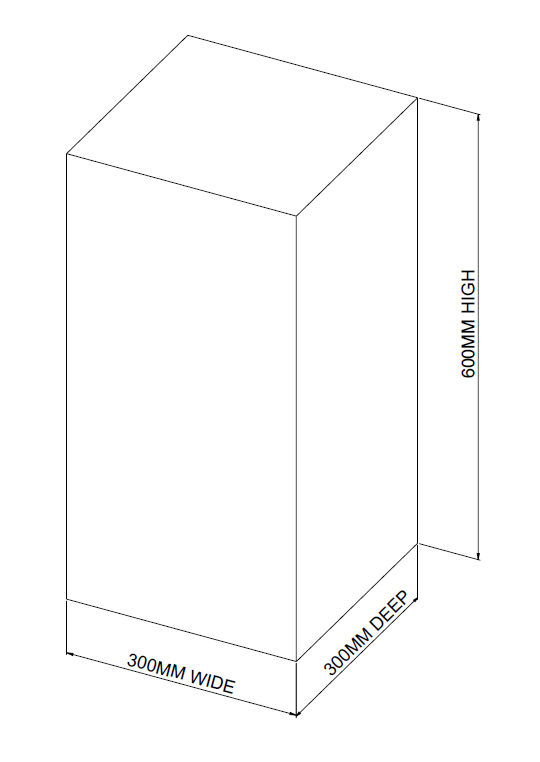 Gloss White Acrylic Plinth 300mm X 300mm - Wedding/Birthday Hire  
