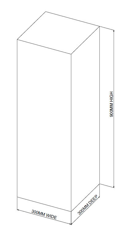 Gloss White Acrylic Plinth 300mm X 300mm - Wedding/Birthday Hire  