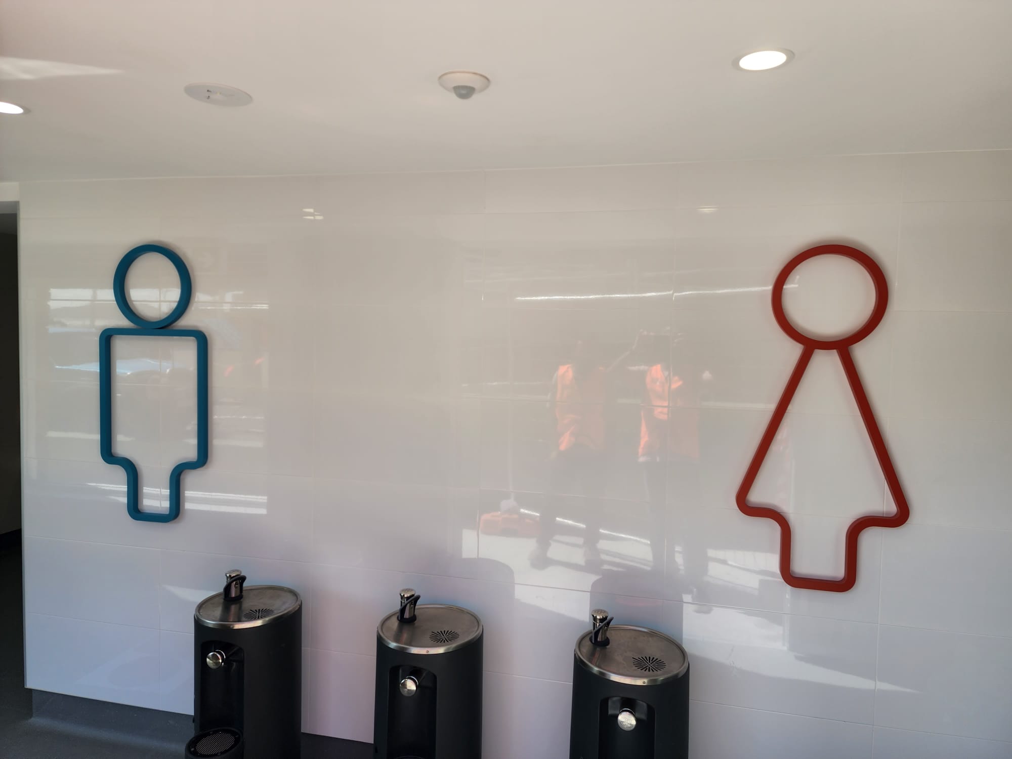 3d painted acylic toilet sign