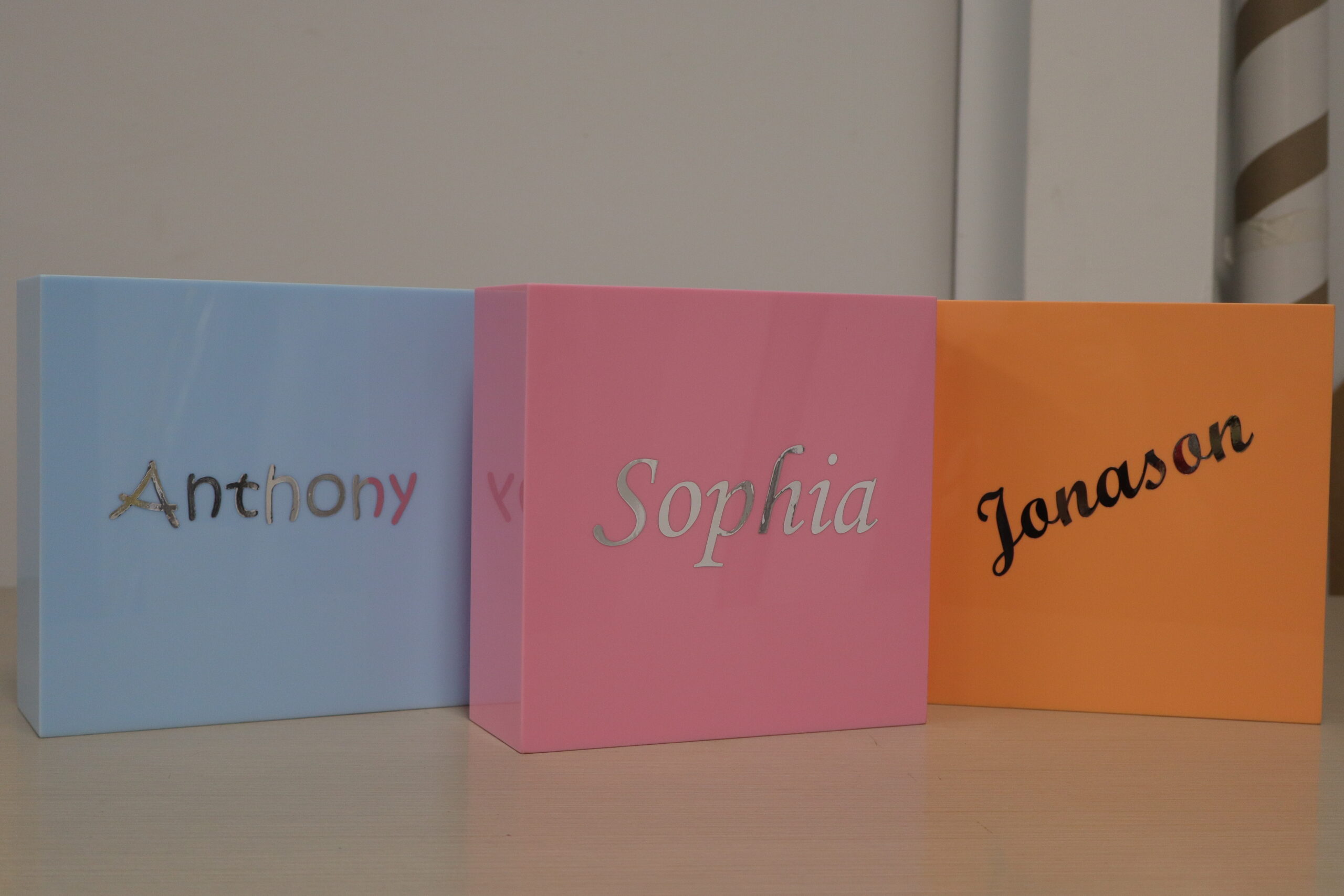 Christening Box with lid- Clear and Soft Colors  