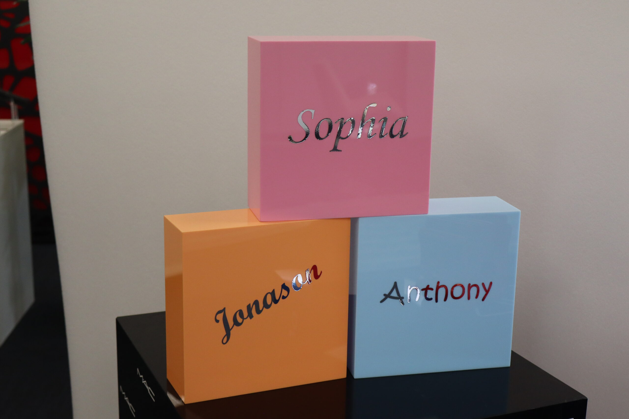 Christening Box with lid- Clear and Soft Colors  