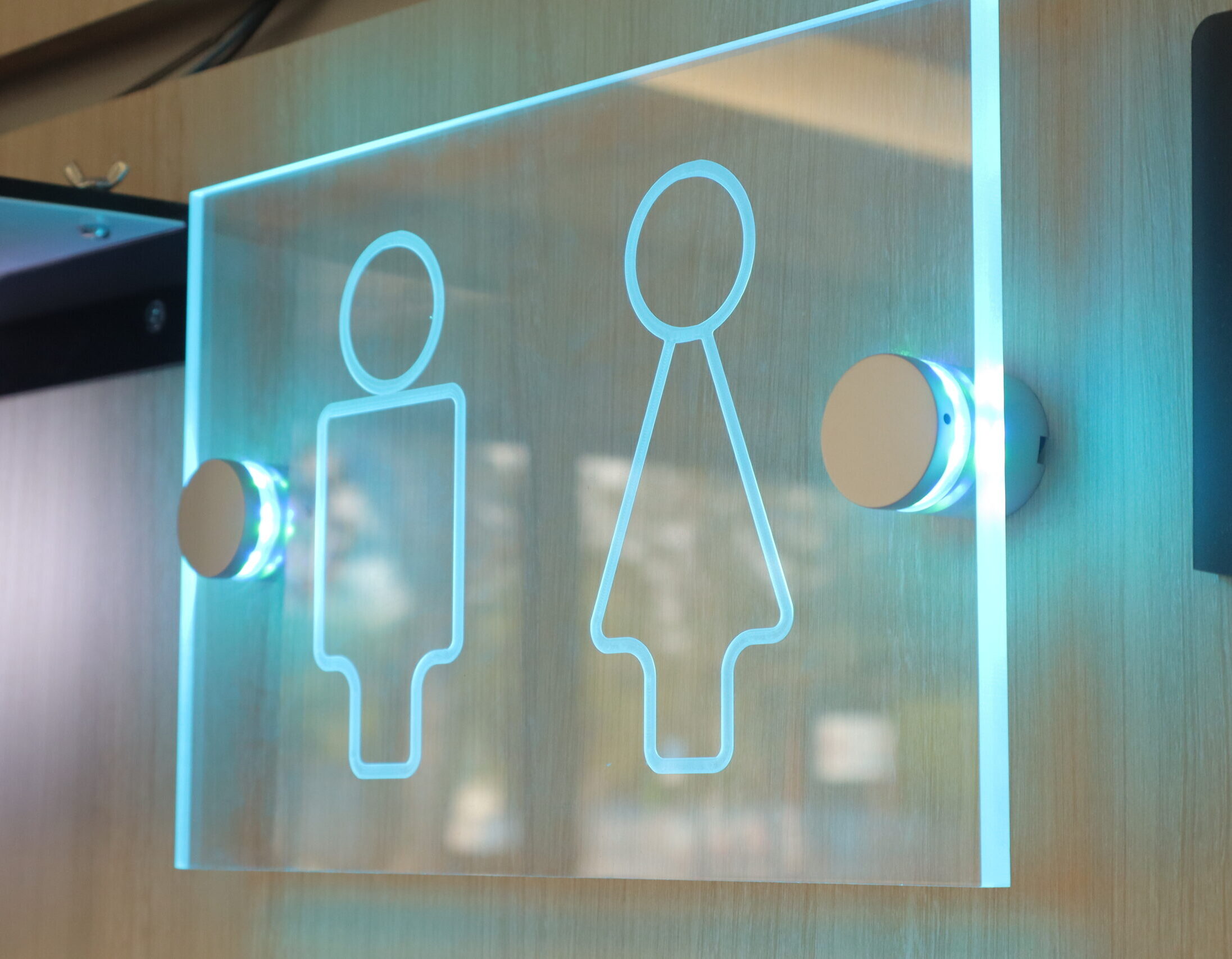Acrylic LED Toilet Sign  