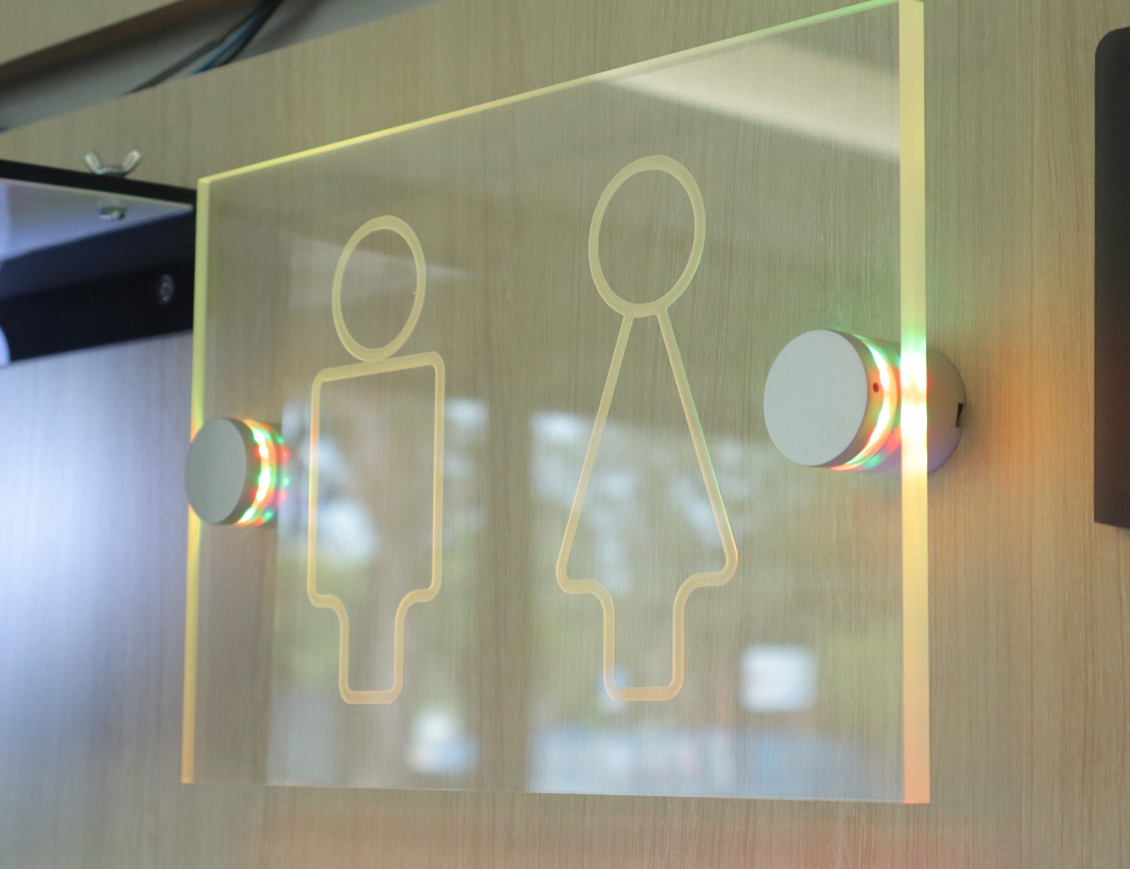 Acrylic LED Toilet Sign  