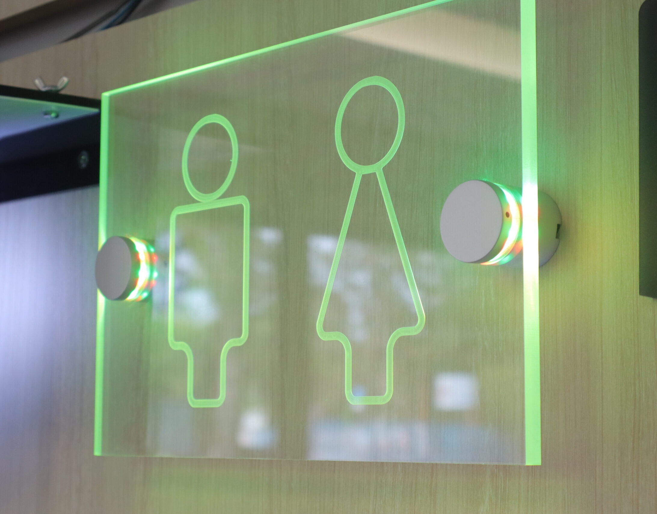 Acrylic LED Toilet Sign  