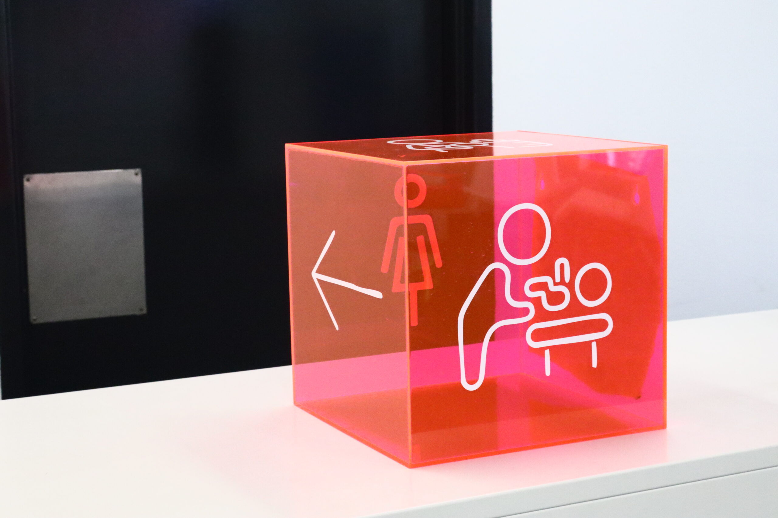 Acrylic Toilet Sign Cube  